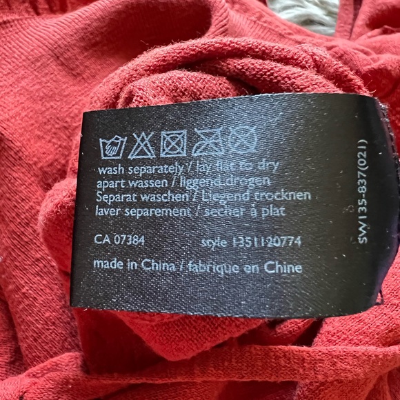 Sandwich Lightweight Office Sweater Cardigan in Rust Size M - Picture 5 of 6